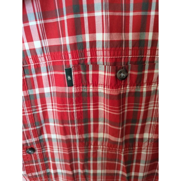 G.H. Bass & Co Red Plaid Work Casual Button Down Short XL - Picture 4 of 6